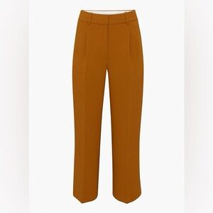 Aritzia Cropped Effortless Pants (Rich Chestnut)